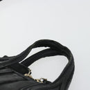 GIVENCHY Hand Bag Leather 2way Black Gold Auth 183364-8