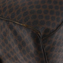 CELINE Macadam Canvas Boston Bag PVC Leather Black Gold Auth 183367-9