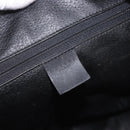 CELINE Macadam Canvas Boston Bag PVC Leather Black Gold Auth 183367-19