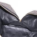 CELINE Macadam Canvas Boston Bag PVC Leather Black Gold Auth 183367-20