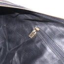 CELINE Macadam Canvas Boston Bag PVC Leather Black Gold Auth 183367-22