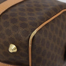 CELINE Macadam Canvas Hand Bag PVC Leather Brown Gold Auth 183369A-14