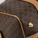 CELINE Macadam Canvas Hand Bag PVC Leather Brown Gold Auth 183369A-15