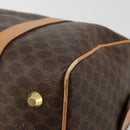 CELINE Macadam Canvas Hand Bag PVC Leather Brown Gold Auth 183369A-16