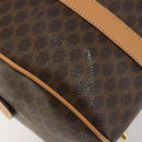 CELINE Macadam Canvas Hand Bag PVC Leather Brown Gold Auth 183369A-10