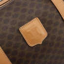 CELINE Macadam Canvas Hand Bag PVC Leather Brown Gold Auth 183369A-17