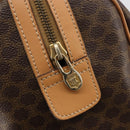 CELINE Macadam Canvas Hand Bag PVC Leather Brown Gold Auth 183369A-18
