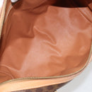 CELINE Macadam Canvas Hand Bag PVC Leather Brown Gold Auth 183369A-11