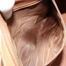 CELINE Macadam Canvas Hand Bag PVC Leather Brown Gold Auth 183369A-22
