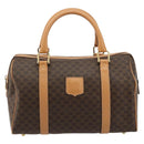 CELINE Macadam Canvas Hand Bag PVC Leather Brown Gold Auth 183369A-13