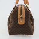CELINE Macadam Canvas Hand Bag PVC Leather Brown Gold Auth 183369A-4