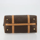 CELINE Macadam Canvas Hand Bag PVC Leather Brown Gold Auth 183369A-5