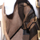 FENDI Peek A Boo Hand Bag Leather 2way Gold Brown Auth 183373A-23