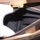 FENDI Peek A Boo Hand Bag Leather 2way Gold Brown Auth 183373A-28
