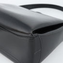 GUCCI Hand Bag Leather Black Gold Auth 183374-9
