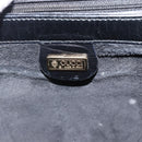 GUCCI Hand Bag Leather Black Gold Auth 183374-17