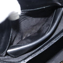 GUCCI Hand Bag Leather Black Gold Auth 183374-26