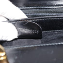 GUCCI Hand Bag Leather Black Gold Auth 183374-12
