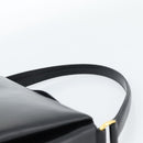 GUCCI Hand Bag Leather Black Gold Auth 183374-8