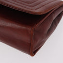 CHANEL Chain Shoulder Bag Lamb Skin Bordeaux Gold CC Auth 183375-15