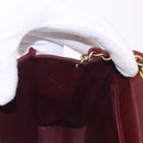 CHANEL Chain Shoulder Bag Lamb Skin Bordeaux Gold CC Auth 183375-23