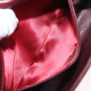 CHANEL Chain Shoulder Bag Lamb Skin Bordeaux Gold CC Auth 183375-25
