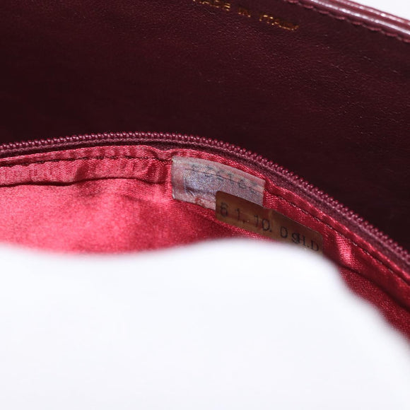 CHANEL Chain Shoulder Bag Lamb Skin Bordeaux Gold CC Auth 183375
