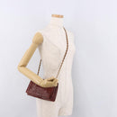 CHANEL Chain Shoulder Bag Lamb Skin Bordeaux Gold CC Auth 183375-26