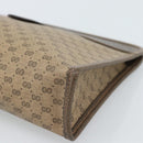 GUCCI Micro GG Supreme Clutch Bag PVC Beige Gold 67 039 5466 Auth 183376-10
