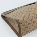 GUCCI Micro GG Supreme Clutch Bag PVC Beige Gold 67 039 5466 Auth 183376-11