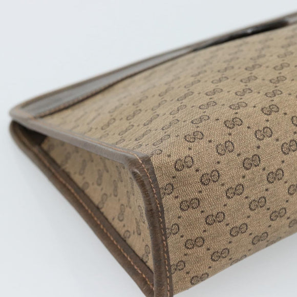 GUCCI Micro GG Supreme Clutch Bag PVC Beige Gold 67 039 5466 Auth 183376