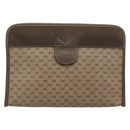 GUCCI Micro GG Supreme Clutch Bag PVC Beige Gold 67 039 5466 Auth 183376-2