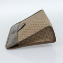 GUCCI Micro GG Supreme Clutch Bag PVC Beige Gold 67 039 5466 Auth 183376-4