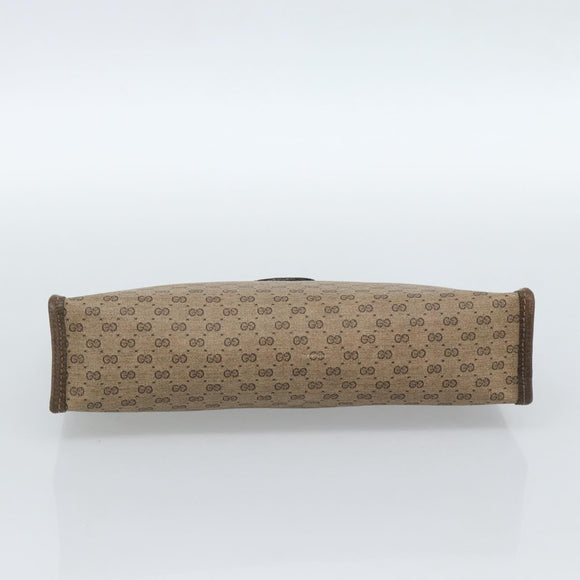 GUCCI Micro GG Supreme Clutch Bag PVC Beige Gold 67 039 5466 Auth 183376