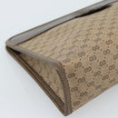 GUCCI Micro GG Supreme Clutch Bag PVC Beige Gold 67 039 5466 Auth 183376-9