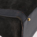 GUCCI Bamboo Tote Bag Suede Black Gold 002 2853 0260 0 Auth 183378-14