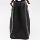 GUCCI Bamboo Tote Bag Suede Black Gold 002 2853 0260 0 Auth 183378-5
