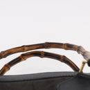 GUCCI Bamboo Tote Bag Suede Black Gold 002 2853 0260 0 Auth 183378-9