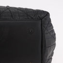 Christian Dior Lady Dior Handtasche Leder 2-Wege Schwarz Gold Auth 183380-6