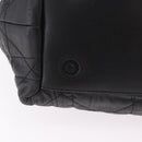 Christian Dior Lady Dior Hand Bag Leather 2way Black Gold Auth 183380-16