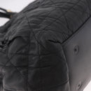 Christian Dior Lady Dior Handtasche Leder 2-Wege Schwarz Gold Auth 183380-18