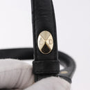 Christian Dior Lady Dior Handtasche Leder 2-Wege Schwarz Gold Auth 183380-22