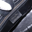 Christian Dior Lady Dior Handtasche Leder 2-Wege Schwarz Gold Auth 183380-23