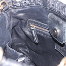 Christian Dior Lady Dior Handtasche Leder 2-Wege Schwarz Gold Auth 183380-26