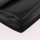 CELINE Hand Bag Leather Black Gold Auth 183388A-9