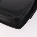 CELINE Hand Bag Leather Black Gold Auth 183388A-16