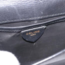 CELINE Hand Bag Leather Black Gold Auth 183388A-18