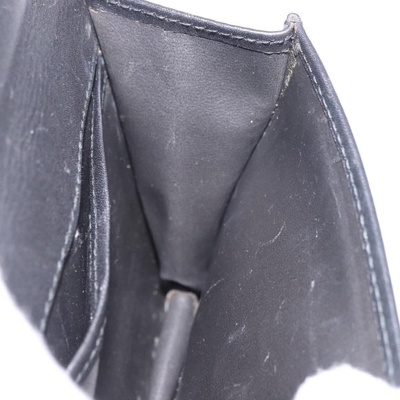 CELINE Hand Bag Leather Black Gold Auth 183388A