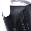 CELINE Hand Bag Leather Black Gold Auth 183388A-20