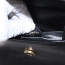 CELINE Hand Bag Leather Black Gold Auth 183388A-12